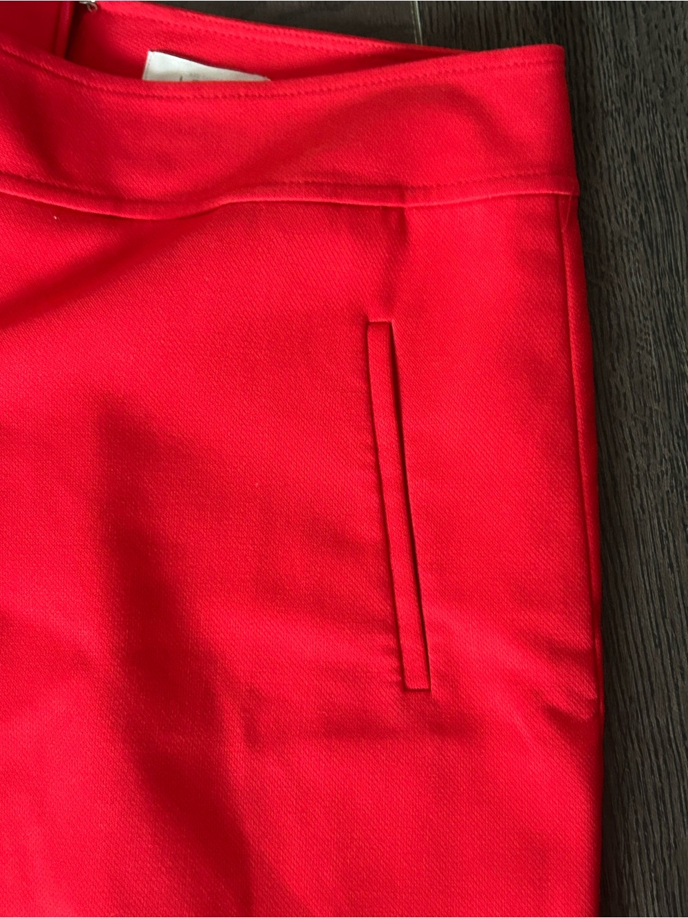 LOFT Bright Red Pleated-Front Skirt - Picture 3 of 5